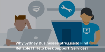 office worker calling IT help desk Sydney support