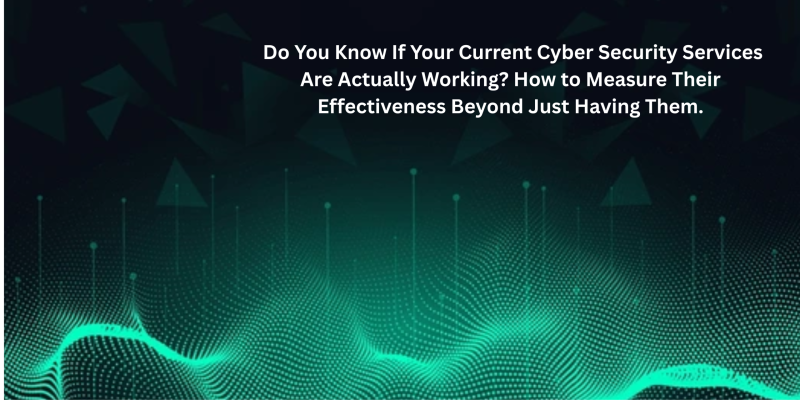 Cyber security services expert monitoring business network performance and threat detection dashboard.