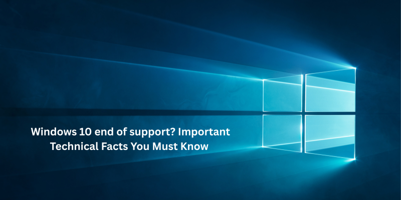 Windows 10 end of support notice with technical facts and upgrade options